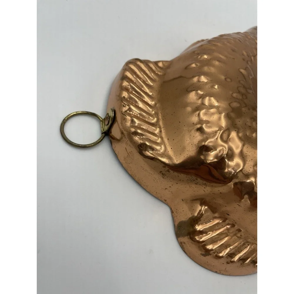Vintage MCM Copper Fish‎ Shaped Mold w/Hook Hanger French Wall Decor